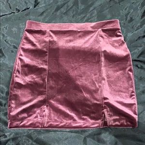 maroon/purple velvet skirt